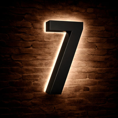 Illuminated Address Numbers - Stainless Steel 2700K