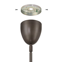 Fiorello 21-inch 6-light Forged Bronze Pendant Light with Smoked Amber Glass Shades