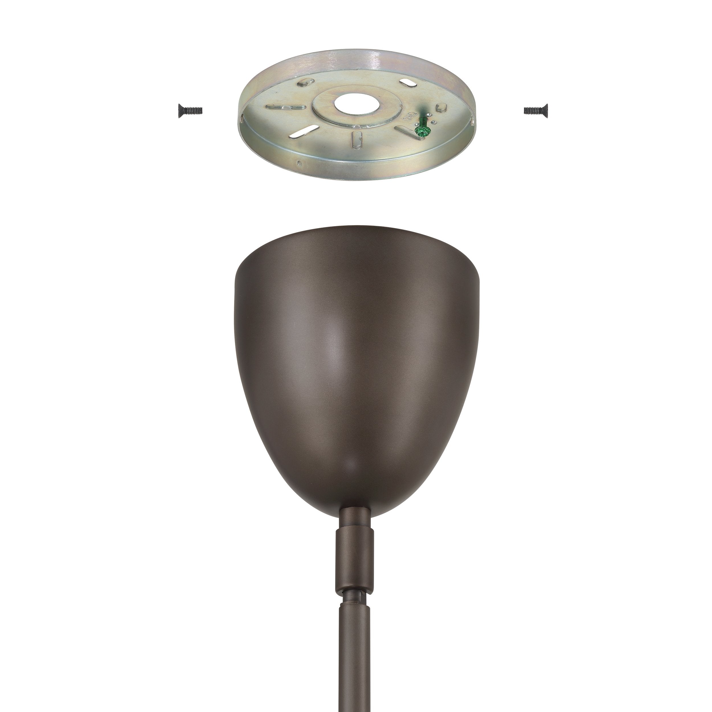 Fiorello 21-inch 6-light Forged Bronze Pendant Light with Smoked Amber Glass Shades