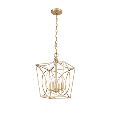 16.3'' Tracy Painted Modern Gold 4 Light Pendant
