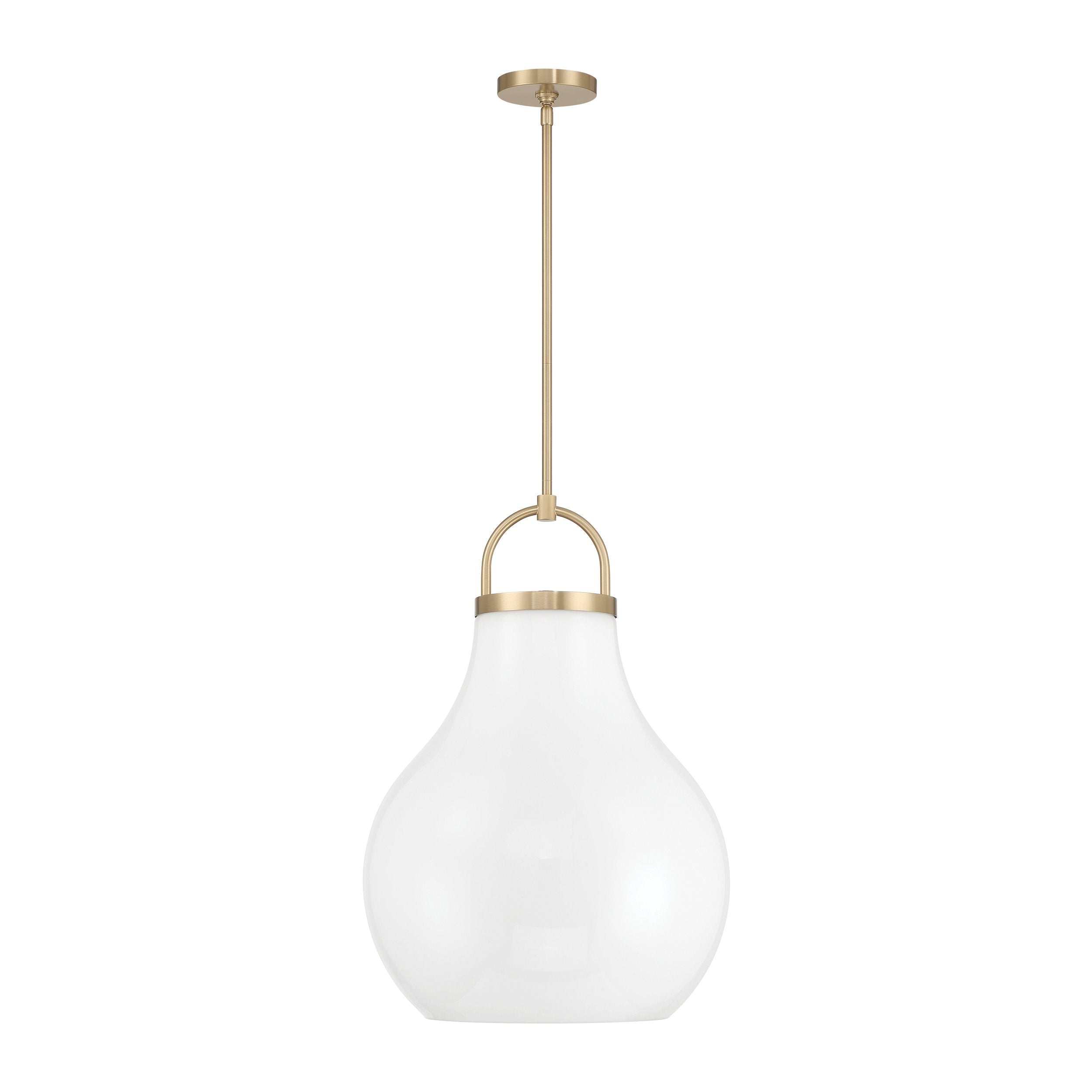 Mansfield 18-inch 1-light Champagne Gold Pendant Light with Opal Glass Shade
