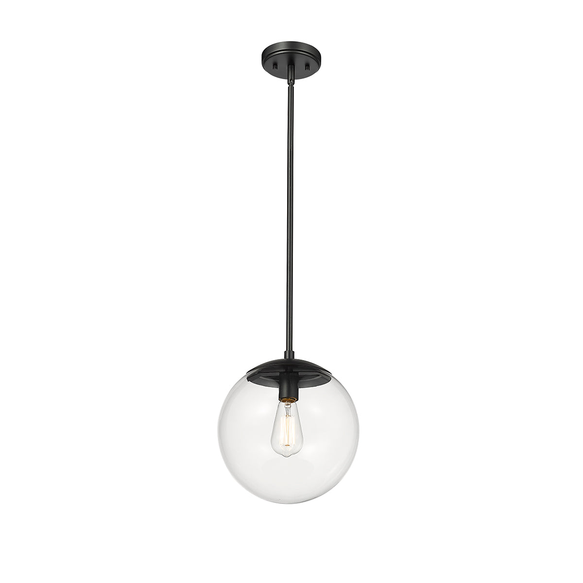 11.75'' Avell Matte Black 1 Light Pendant