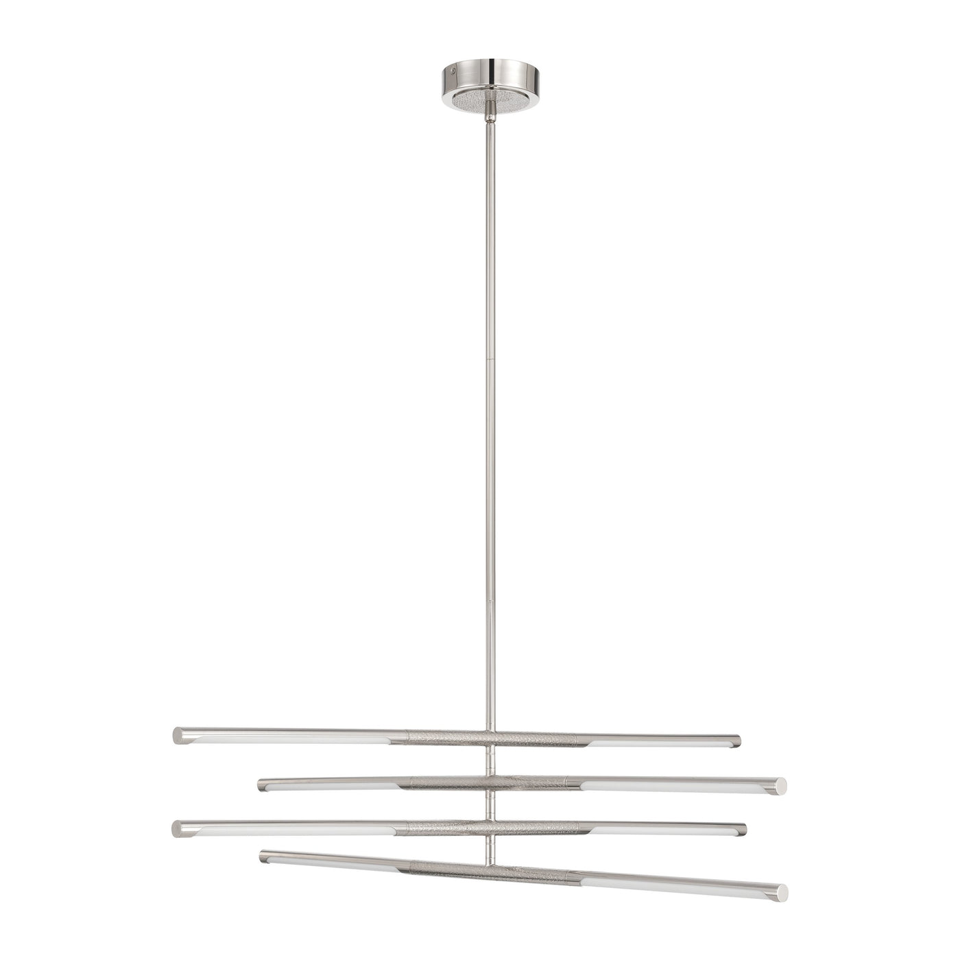 Overture 36-inch 8-light Polished Nickel 5CCT LED Chandelier