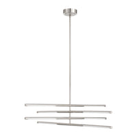 Overture 36-inch 8-light Polished Nickel 5CCT LED Chandelier