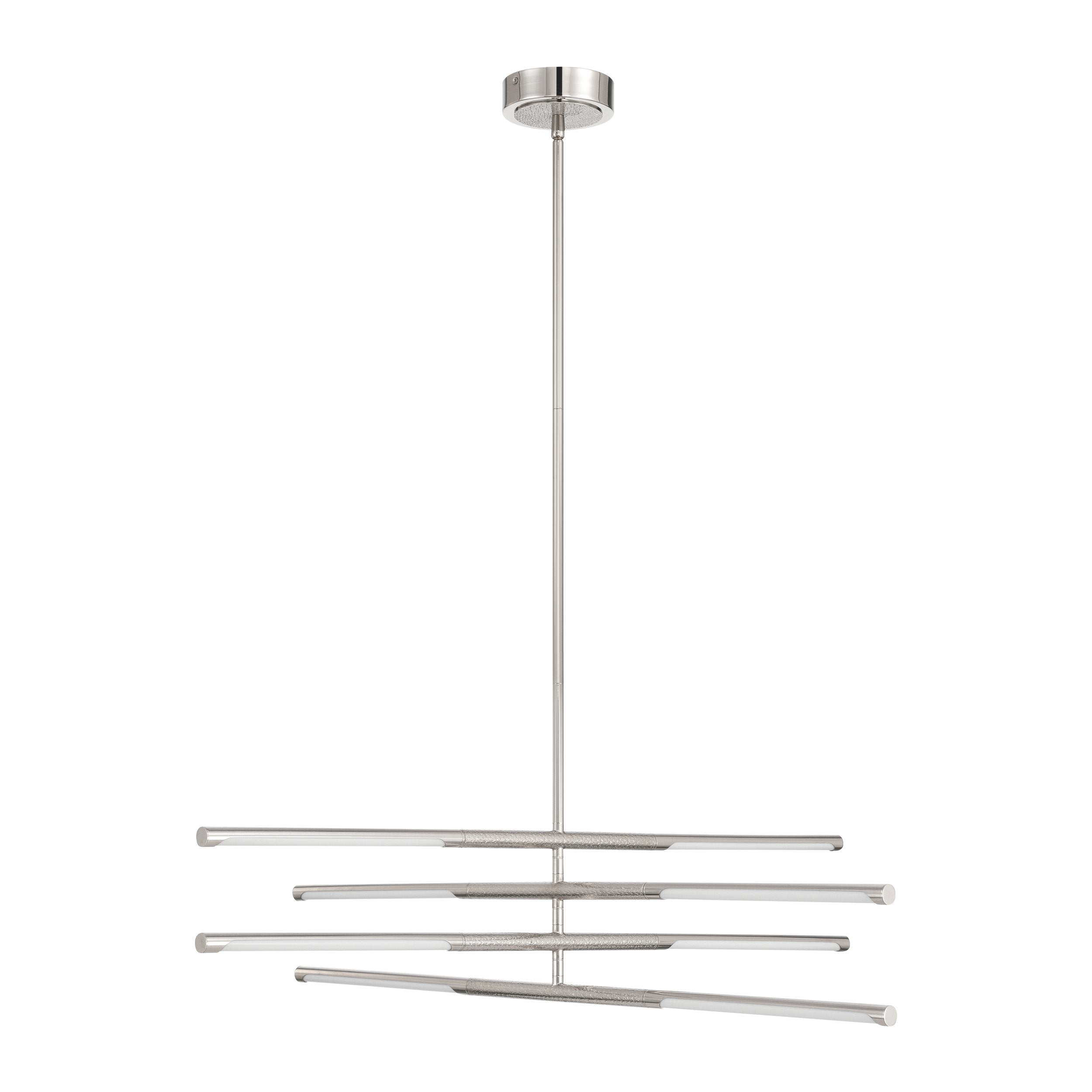 Overture 36-inch 8-light Polished Nickel 5CCT LED Chandelier