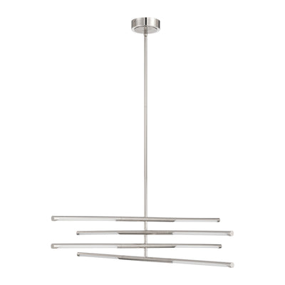 Overture 36-inch 8-light Polished Nickel 5CCT LED Chandelier