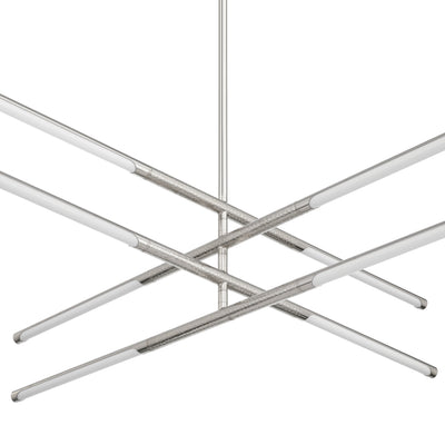Overture 36-inch 8-light Polished Nickel 5CCT LED Chandelier