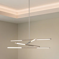 Overture 36-inch 8-light Polished Nickel 5CCT LED Chandelier