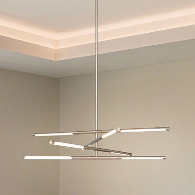 Overture 36-inch 8-light Polished Nickel 5CCT LED Chandelier