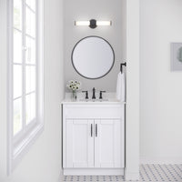 18'' Trumann Matte Black 1 Vanity Light