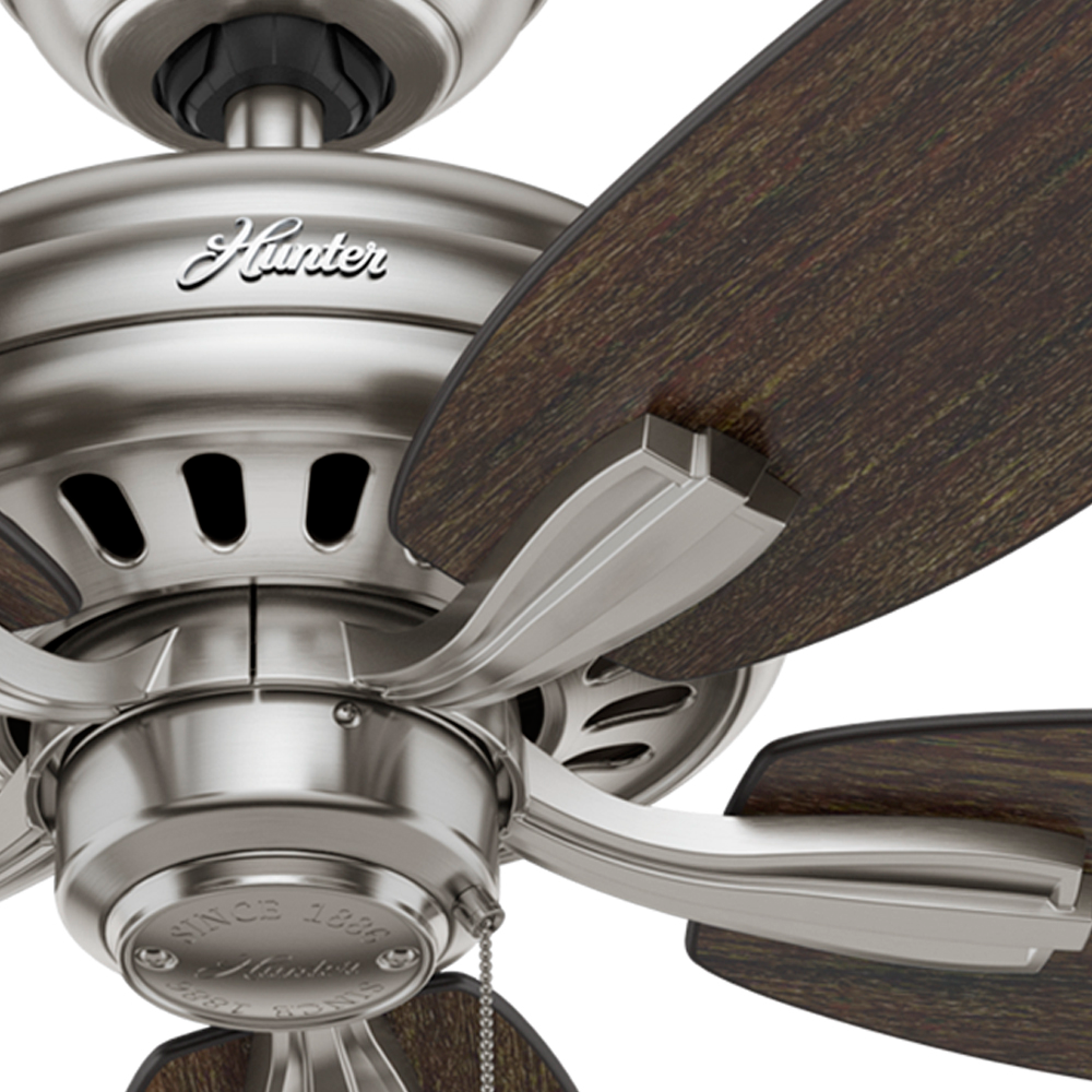 52 inch Newsome Brushed Nickel Ceiling Fan and Pull Chain