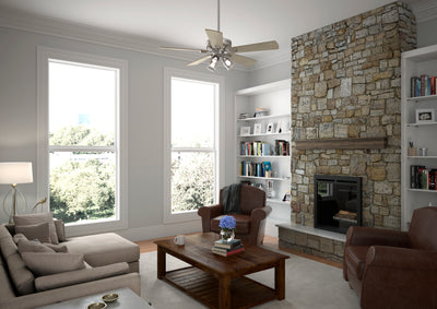 52 inch Crestfield Brushed Nickel Ceiling Fan with LED Light Kit and Handheld Remote