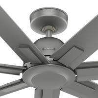 60 inch Downtown ENERGY STAR® Matte Silver Damp Rated Ceiling Fan and Wall Control