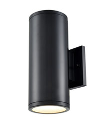 10.75-inch Vegas Powder Coated Black Outdoor Wall Sconce