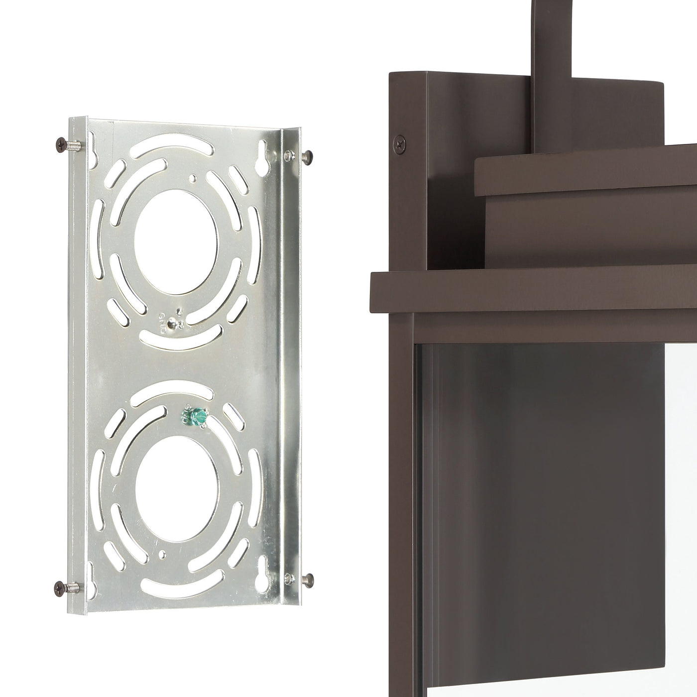 Hillside 25-inch 3-light Dark Bronze Exterior Wall Sconce with Clear Glass
