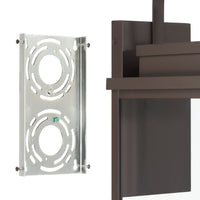 Hillside 25-inch 3-light Dark Bronze Exterior Wall Sconce with Clear Glass