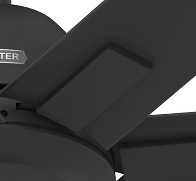 60 inch Downtown ENERGY STAR® Matte Black Damp Rated Ceiling Fan and Wall Control