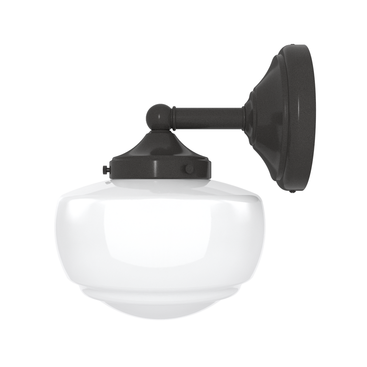 Saddle Creek 9.75-inch 1-light Noble Bronze Wall Sconce with Cased White Glass