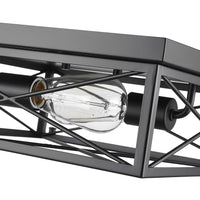 5''  Matte Black 2 Light Flush Mount