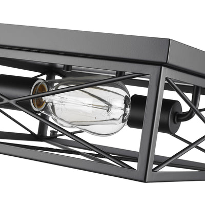 5''  Matte Black 2 Light Flush Mount