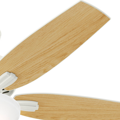 52 inch Newsome Fresh White LED Ceiling Fan with Pull Chain