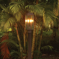 Hillside 20-inch 2-light Dark Bronze Exterior Post Light with Clear Glass