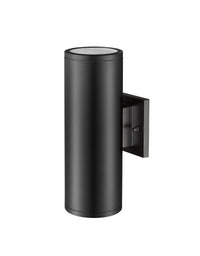 12.75-inch Vegas Powder Coated Black 2-Light Outdoor Wall Sconce