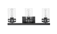 22'' Lunden Matte Black 3 Light Bath Vanity