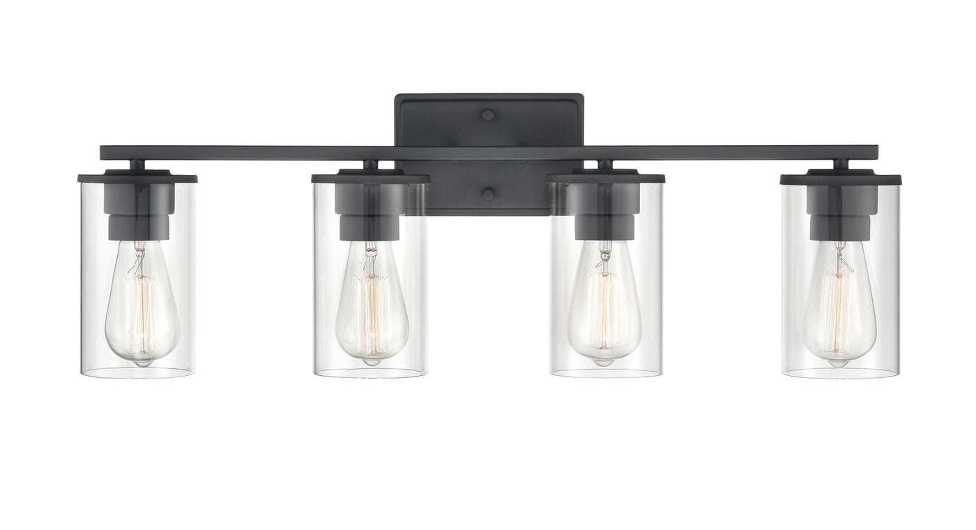 27.63'' Verlana Matte Black 4 Light Bath Vanity