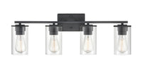 27.63'' Verlana Matte Black 4 Light Bath Vanity