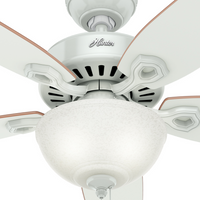 52 inch Builder White Ceiling Fan with LED Light Kit and Pull Chain