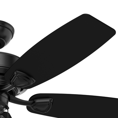 48 inch Sea Wind Matte Black Damp Rated Ceiling Fan and Pull Chain