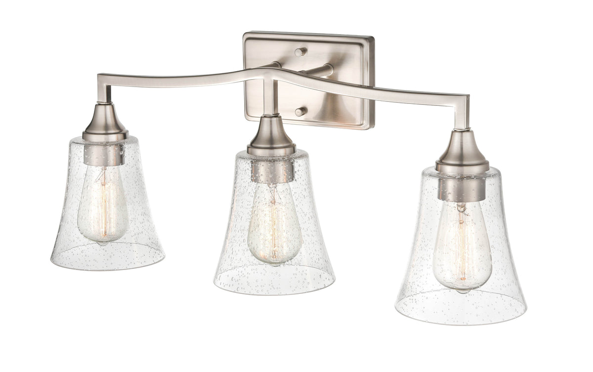 24'' Caily Brushed Nickel 3 Light Bath Vanity