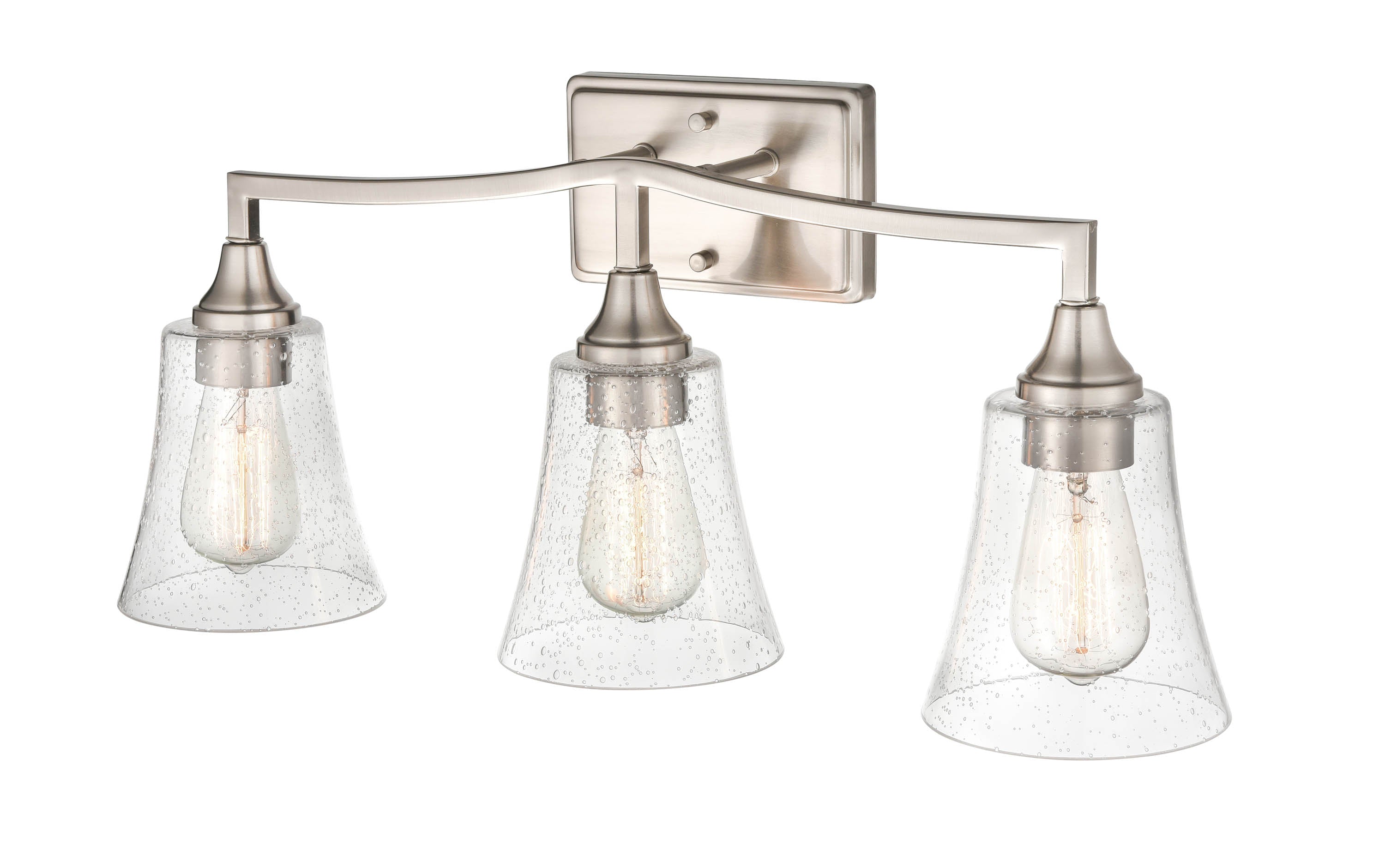 24'' Caily Brushed Nickel 3 Light Bath Vanity