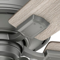 52 inch Crestfield Matte Silver Ceiling Fan with LED Light Kit and Handheld Remote