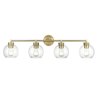 35'' Jonatan Vintage Brass 4 Light Bath Vanity