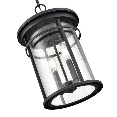 17.5'' Namath Textured Black 2 Light Hanging Lantern