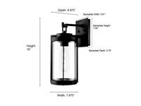 7.88'' Ellway Textured Black 1 Light Wall Sconce