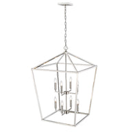36'' Corona Satin Nickel 8 Light Pendant