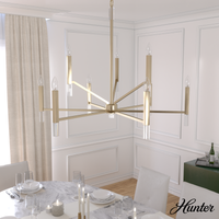Getty 34-inch 4-light Luxe Gold Chandelier with Cased White Glass