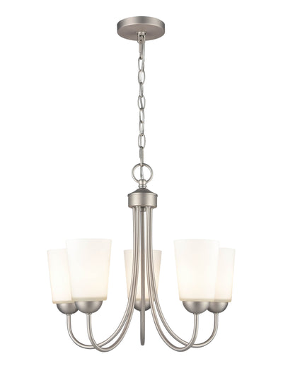 17'' Ivey Lake Satin Nickel 5 Light Chandelier