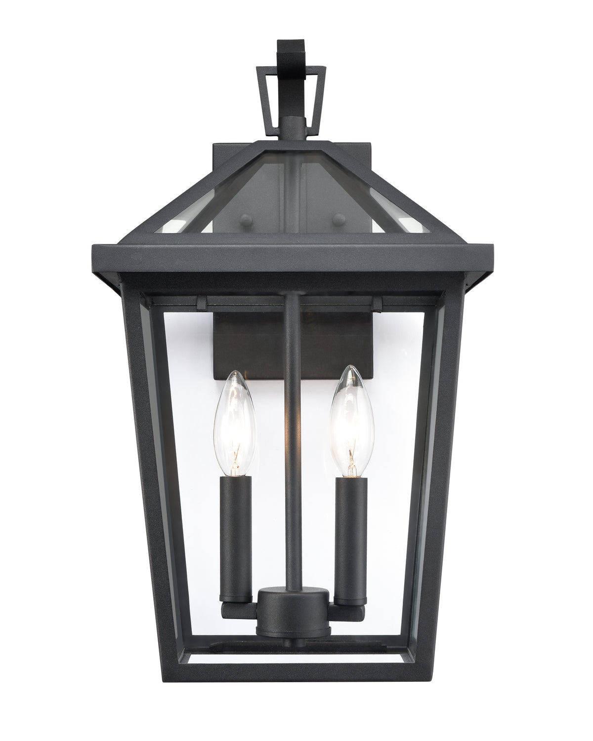 10'' Mensun Textured Black 2 Light Wall Sconce