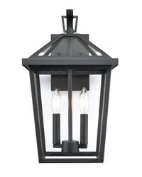 10'' Mensun Textured Black 2 Light Wall Sconce