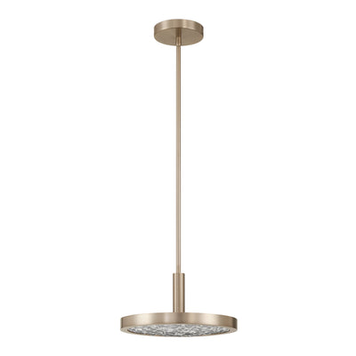 Courtney 12-inch Champagne Gold 5CCT LED Convertible Pendant with Clear Water Glass