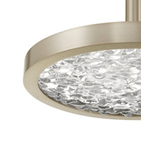 Courtney 12-inch Champagne Gold 5CCT LED Convertible Pendant with Clear Water Glass