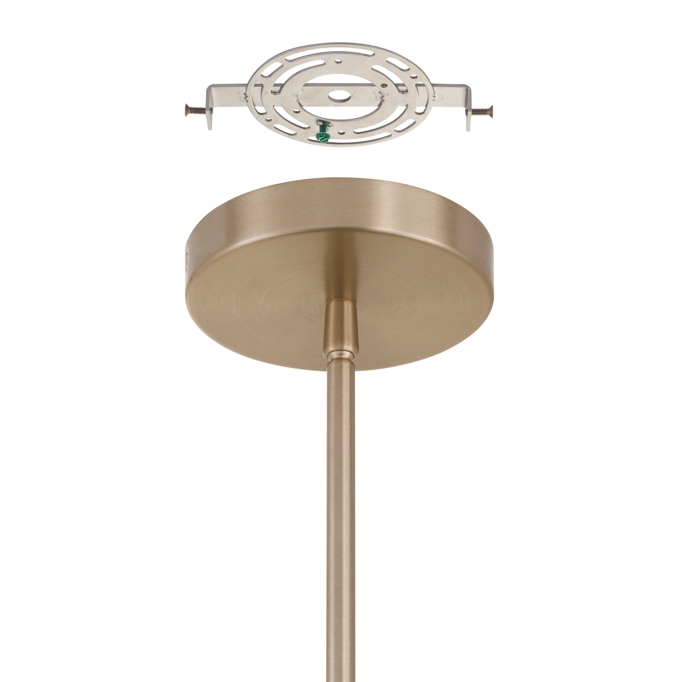 Courtney 12-inch Champagne Gold 5CCT LED Convertible Pendant with Clear Water Glass