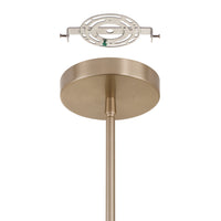 Courtney 12-inch Champagne Gold 5CCT LED Convertible Pendant with Clear Water Glass