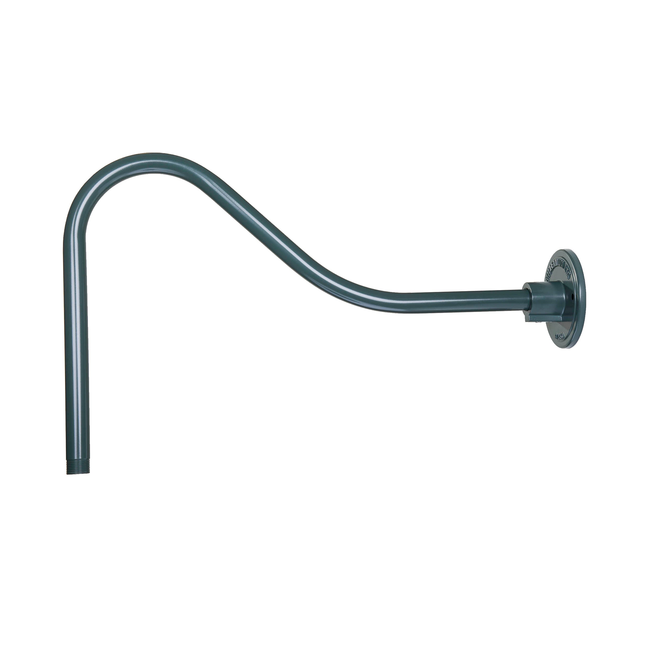 14-inch R Series Satin Green Gooseneck Arm with Metal Shade
