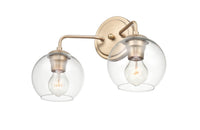 16'' Solmer Modern Gold 2 Light Bath Vanity