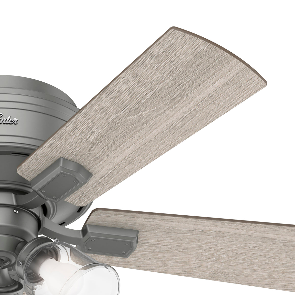 42 inch Crestfield Matte Silver Low Profile Ceiling Fan with LED Light Kit and Pull Chain